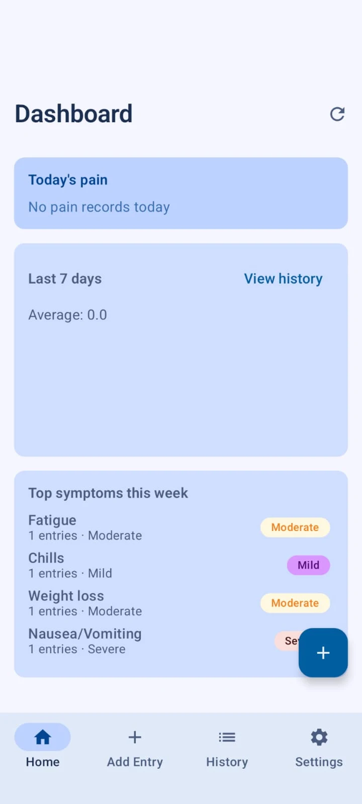 My Cancer Pain Journal screenshot